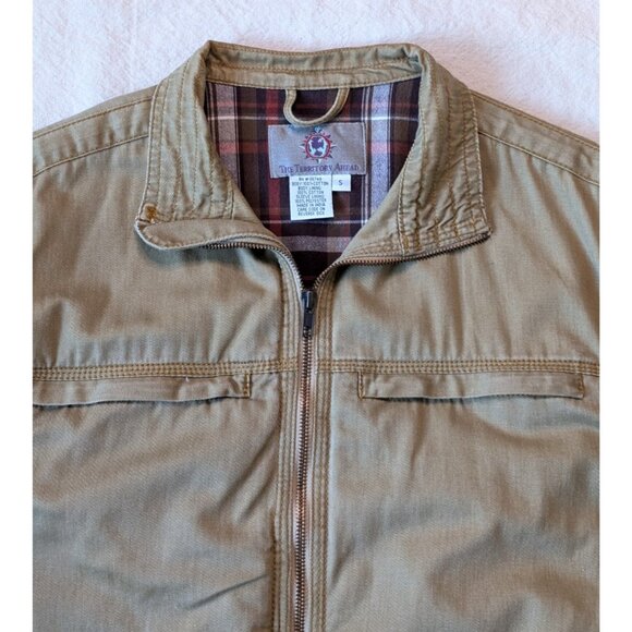 The Territory Ahead VTG Cotton Canvas Lined Zip Bomber Biker Jacket Pockets SM - Picture 4 of 8